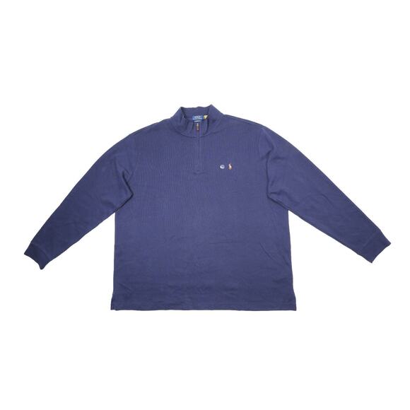 Polo Ralph Lauren Men's Big & Tall Quarter-Zip Pullover Navy Size 3XL